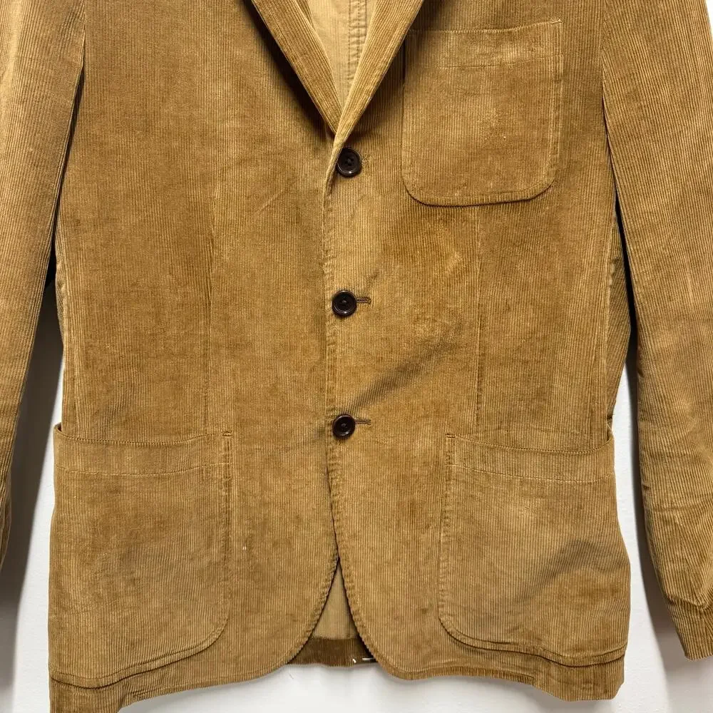 Banana Republic Mens 40R Brown Corduroy Blazer Sport Coat Cotton Academia Preppy